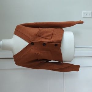 A.L.C brown v-neck cardigan sweater